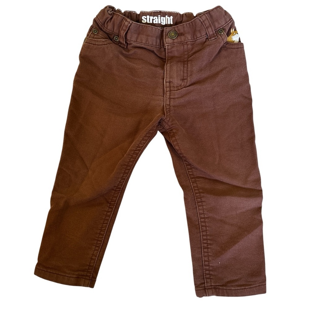 Baby Brown Straight Pants With Fox On Pocket Carter’s 18m